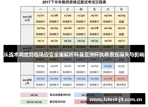 从战术调度到临场应变全面解析科曼亚洲杯执教表现得失与影响